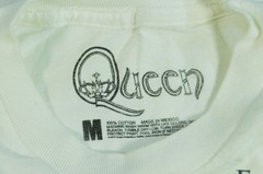 Queen Classic Rock Band Freddie Mercury White Band Shirt Official Medium
