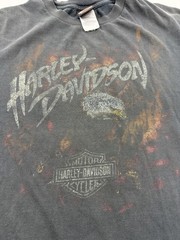 Harley-Davidson Shirt Mens 2XL Black Techno Hong Kong Eagle Graphic Tee Biker