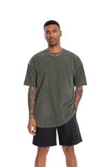 Oversized Tshirts for Men Short Sleeve Vintage Washed Basic Loose Tees, Dark …