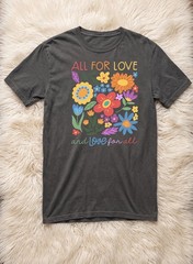 Comfort Colors All For Love Love For All Shirt, Pride Gift Shirt, LGBTQ Shirt