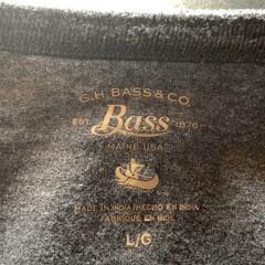 G H Bass & Co Henley Shirt L Mens Long Sleeve Blue Buttons Casual Outdoor