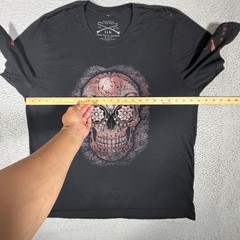 Grunt Style Shirt Mens XXL Black Floral Skull 100% Cotton Casual Preppy Logo