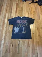 Vintage Murina AC/DC Highway To Hell Black Tour Shirt Made In USA Large Rock
