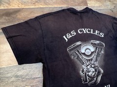 Motorcycle Biker Leader Of The Pack Wolf Graphic Shirt Size Large Delta NJ Faded