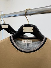 Brunello Cucinelli Short-Sleeve T-Shirt with Embroidered Logo, Men’s Size M