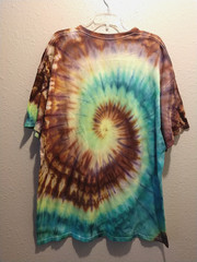Handmade Spiral Tie Dye Shirt Unisex Men Women 2X 2XL Hippie Cotton Gildan T406