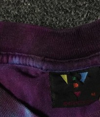 Vtg 90s Peace Tie Dye AOP Shirt M USA Single Stitch Hippie Surf Grunge Biker 80s