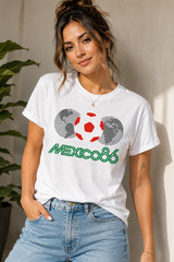 Mexico 86 Retro Soccer Shirt Vintage Futbol Tee Mexican Football Fans