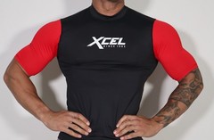 MEN’S BLACK/RED COMPRESSION SHIRT SIZE LG.