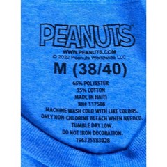Peanuts Snoopy Please Don’t Make Me Do Stuff T-Shirt Graphic Tee Blue Men Size M