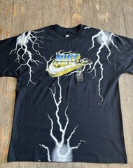 Nike Max 90 Graphic Shirt World Order Black Bold Lightning Logo Mens L NEW