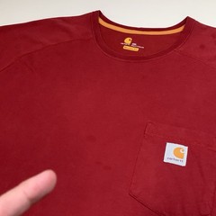 Carhartt Force Work T-Shirt Mens 4XL Relaxedl Fit Maroon Short Sleeve Pocket