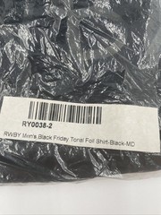 RWBY LIMITED EDITION TONAL FOIL BLACK SHIRT SIZE MEDIUM