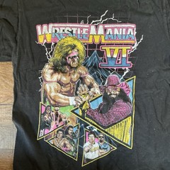 WWE WrestleMania VI Hulk Hogan Ultimate Warrior Macho Man T Shirt Men’s S #21819