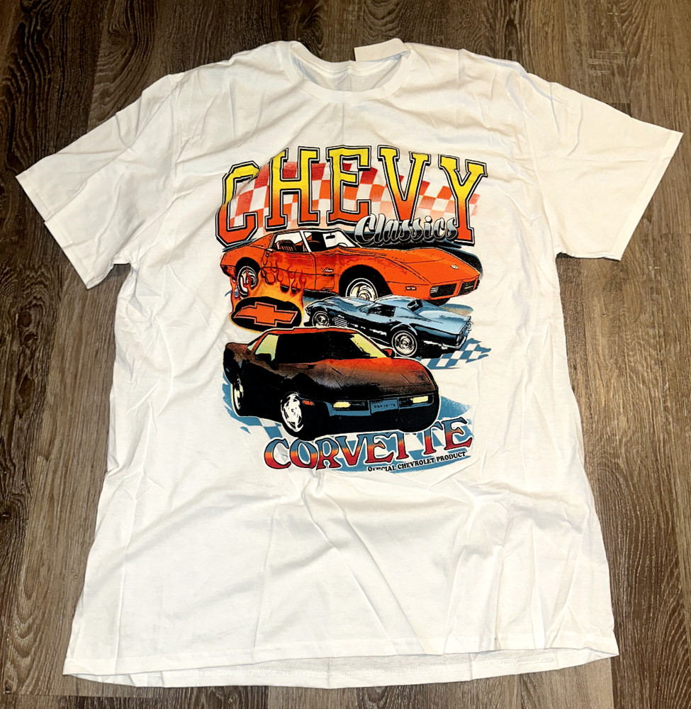 C Life Group T Shirt Short Sleeve Chevy Classics Corvette Graphic Cotton Men 3XL