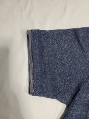 Hudson Barrow Men’s XL Blue Heathered V-Neck Short Sleeve Knit T-Shirt Trim