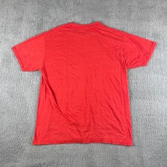 Coca Cola Men’s Large 43in Chest Red White Polyester Cotton Short Sleeve Shirt