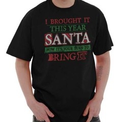 Brought This Year Santa Claus Christmas Gift Adult Short Sleeve Crewneck Tee