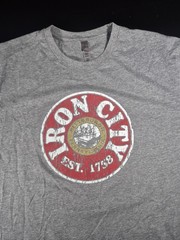 Mens Large Iron City Beer Tshirt Delta Apparel Gray With Logo. Soft Material
