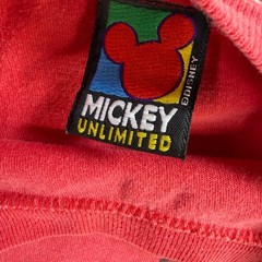 Vintage Disney Pluto T Shirt Large Red Mickey Unlimited Front Back Double Sided