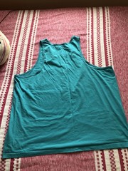 NWOT KingSize Shrink-Less Aquamarine Blue Tank Top 4XL 100% cotton