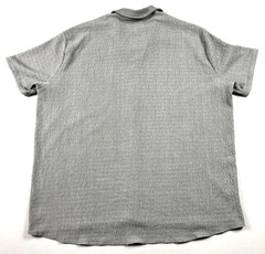 Men’s 4XL Gray Textured Fabric Shorts Sleeve T-shirt Soft Corrugated Stretch