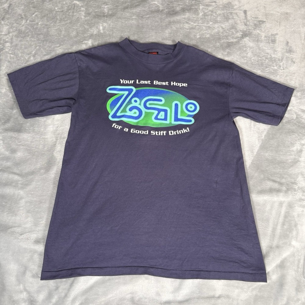Vintage Babylon 5 Tv Show T Shirt Mens L Slim Fit Fashion Victim Purple 90s