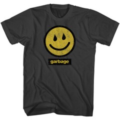 Garbage Smiley I’m Only Happy When It Rains Men’s T Shirt 90’s Band Music Merch