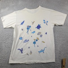 Vintage Nature T Shirt Mens M White Aquatic Animals Turtle Northern Reflections