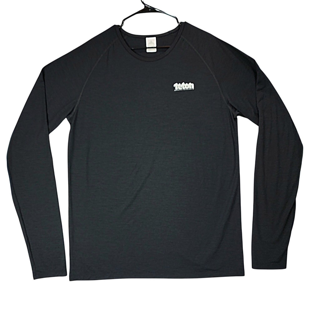 Teton Gravity Research Shirt sz XXL Mens Black Logo Base Layer Performance Wool
