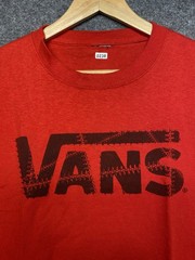Vans Shirt Mens XL Red Logo Graphic Tee T-Shirt Skateboard Classic No Size Tag.