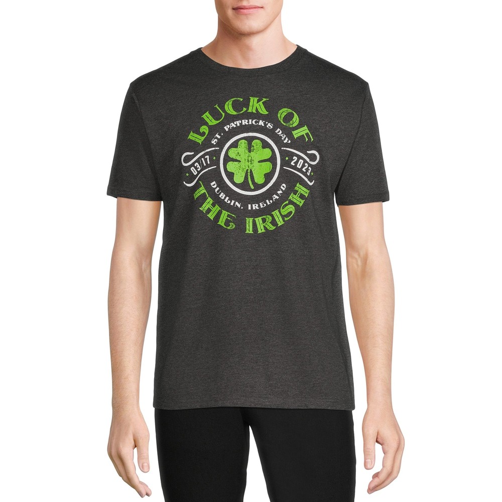 Way to Celebrate Men’s Luck of the Irish St. Patrick’s Day T-Shirt (Small)