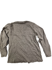 G.H. Bass & Co. Men’s Medium Gray Marled Henley Long Sleeve Shirt 100% Cotton M