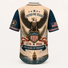 We The People Baseball Jersey 250 Years Of Freedom 1776-2026 Patriotic Shirt