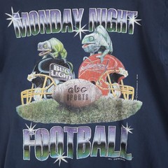 Vintage Monday Night Football Shirt Mens XL Blue Budweiser ABC Sports 1997 Beer