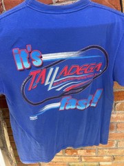 Checkered flag sports Graphic Blue Men’s T-Shirt L