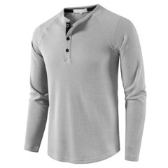 Zonbailon men’s t-shirt solid color breathable men’s bottomed shirt long sleeve