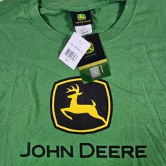 John Deere Graphic T-Shirt Mens XL Green Short Sleeve Logo Cotton Tee