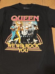 NEW OFFICIAL LICENSED QUEEN BAND FREDDIE MERCURY WE WILL ROCK YOU T Shirt Mens M