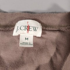 J. Crew Henley Shirt Mens M Brown Long Sleeve Cotton 2-Button Ribbed Cuffs