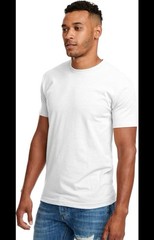 NEW 66 Pcs Next Level Premium Fitted CVC Crew T-Shirt Unisex 6210 White Size L