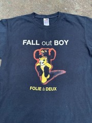 Fall out Boy 2008 Folie a Deux Tour Black T shirt Retro tee Men Women