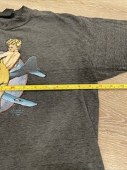 Vintage 80s 1989 3D Emblem Just Brass Pinup Bomber Sentimental Journey T Shirt L