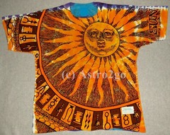 SUN MOON–Liquid Blue 2 sided Day Night Space Astronomy Science T shirt S-7XL