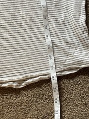 Men’s Marine Layer Long Sleeve Henley Shirt M/L White Striped Cotton Blend