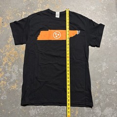 Tennessee Shirt Adult Medium Black Orange T-Shirt Short Sleeve Double Sided Vols