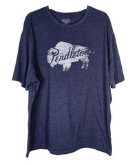 Pendleton Woolen Mills Men’s XL T-Shirt Heather Navy Buffalo Bison Graphic Tee