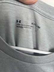 Under Armour UA Camo Logo Short Sleeve T-Shirt Mens Sz XL XG Gray Black Gym Run