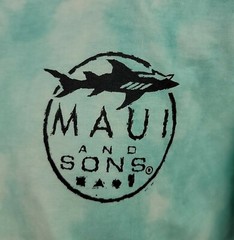 MAUI & SONS (M) Men’s Shark Fintastic Celadon Green Medium T-Shirt