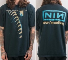 90’s Nine Inch Nails Pretty Hate Machine T-Shirt 2 side black tee Unisex NH18771